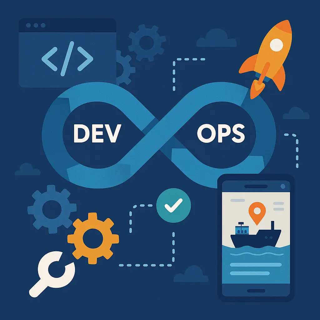 Automated CI/CD pipeline deploying updates to a cloud-based shipping app