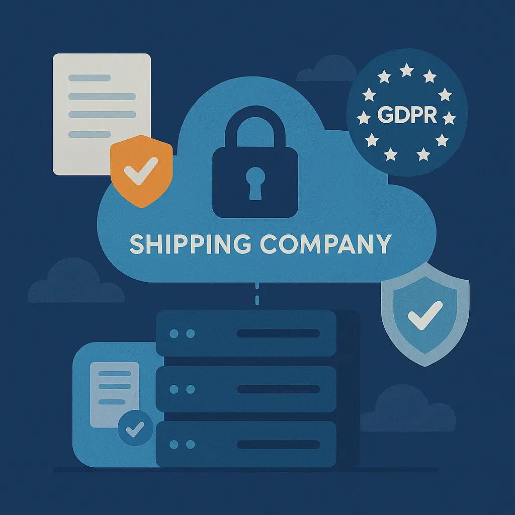Secure cloud platform with compliance tools protecting customer shipping data