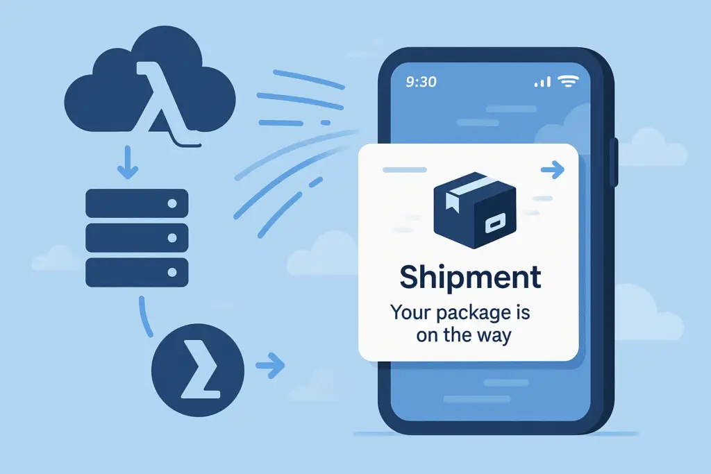Automated cloud functions triggering shipment updates in a serverless environment